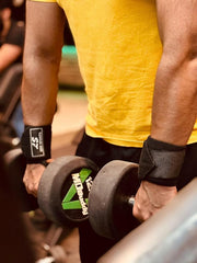 Leo Sports Unisex Weightlifting Cotton Wrist Wraps With Thumb Loop - Gym Powerlifting, Bodybuilding Wrist Support Braces