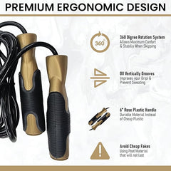 Adjustable Speed Skipping Rope – Jump Rope for Men, Women, and Kids - Anti-Slip Handles Perfect for Cardio, Weight Loss