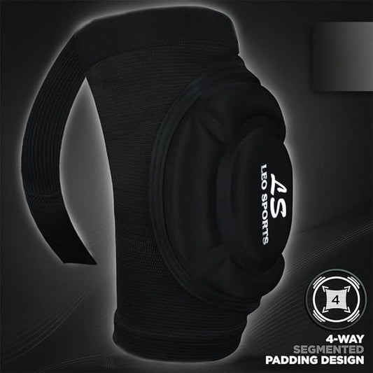 Leo Pro Elbow Pads ,CE Approved, Muay Thai MMA Kickboxing Sparring Elbow Guard, Martial Arts Striking, Volleyball Wrestling Yoga Basketball Adjustable Elbow Protectors Padded Sleeves