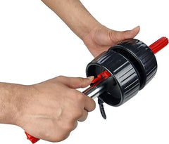 Leo Sports Wrist Roller & Forearm Strengthener -2 in 1 Non-Slip Arm Exerciser with Durable Rope Ideal for Strengthening your arms, wrists, Helps with Elbow Tendonitis and Strength Training (Black-Red)