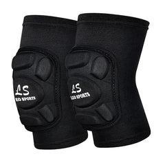 Leo Sports Protective Knee Pads for Men & Women Thick Anti-collision Sponge Lightweight Anti-Slip for Volleyball, Football, Yoga, Tennis, Cycling Workout Climbing Wrestling Knee Support (Black)