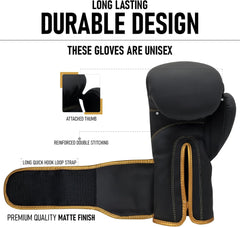Leo Sports Boxing Gloves, Pro Training Sparring, Maya Hide Leather, Muay Thai MMA Kickboxing, Men Women, Heavy Punching Bag Focus Workout, Ventilated Palm, Multi Layered, 10 12 14 16